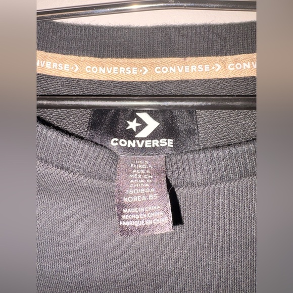 Converse Black Crewneck Sweater with Iconic Logo - Picture 5 of 10